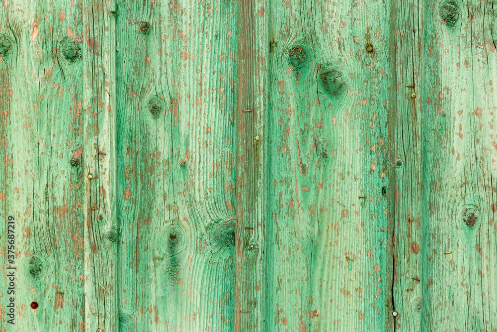 The old green wood texture with natural patterns The old green wood texture with natural patterns