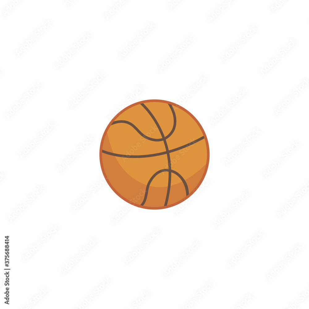 basketball flat icon. ball vector