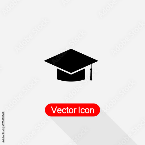  Graduation Cap Icon Vector Illustration Eps10