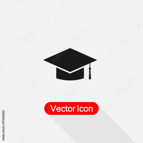  Graduation Cap Icon Vector Illustration Eps10