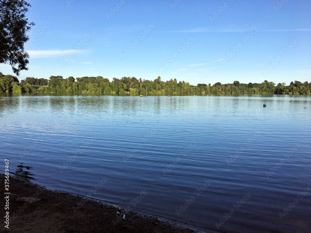 A view of the Lake at Ellesmere in the evening