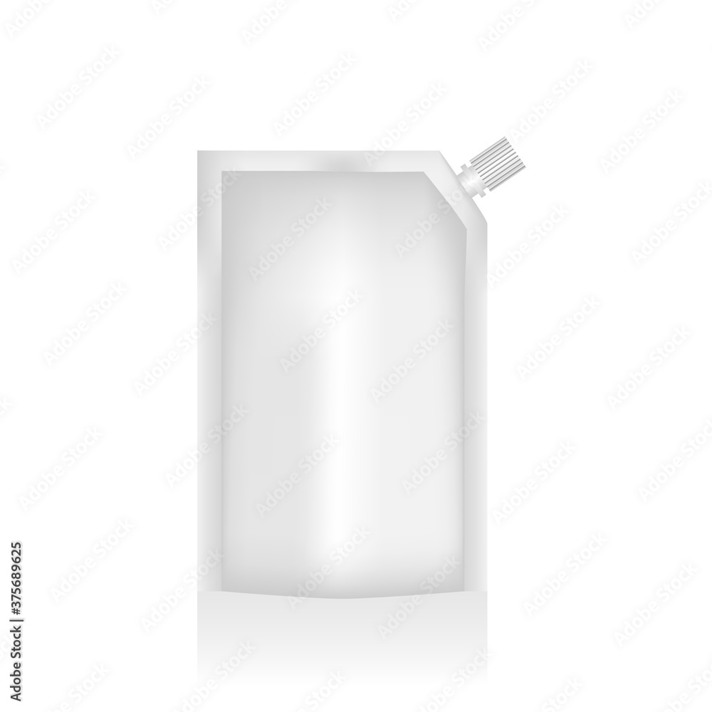 Blank doypack design template mockup isolated on white background Blank doypack design template mockup isolated on white background