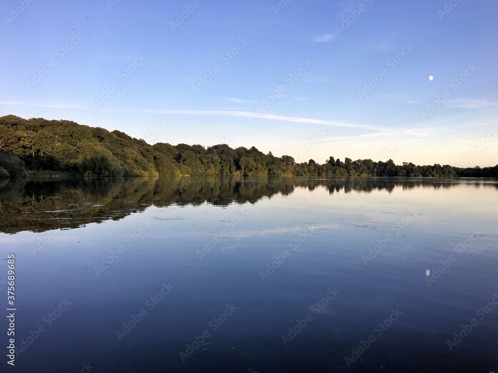 A view of the Lake at Ellesmere in the evening