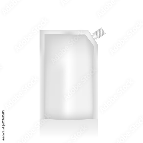 Blank doypack design template mockup isolated on white background