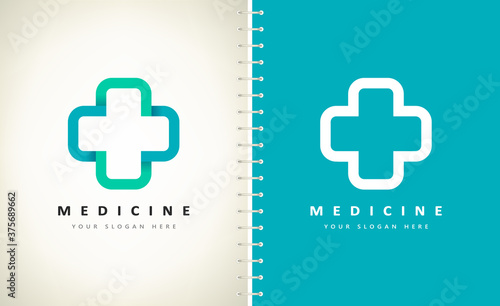 Medical cross logo. Medical center vector design.