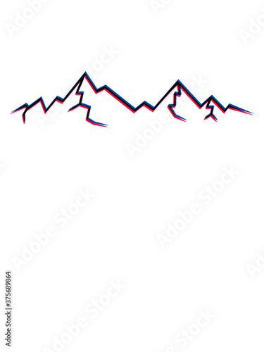 Berge Silhouette 3D 