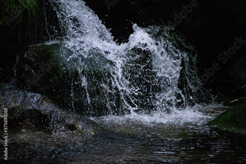 waterfall splash in the wood