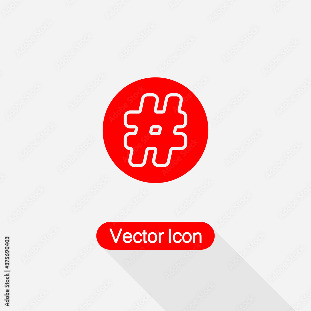Obraz premium Hashtag Icon vector illustration Eps10