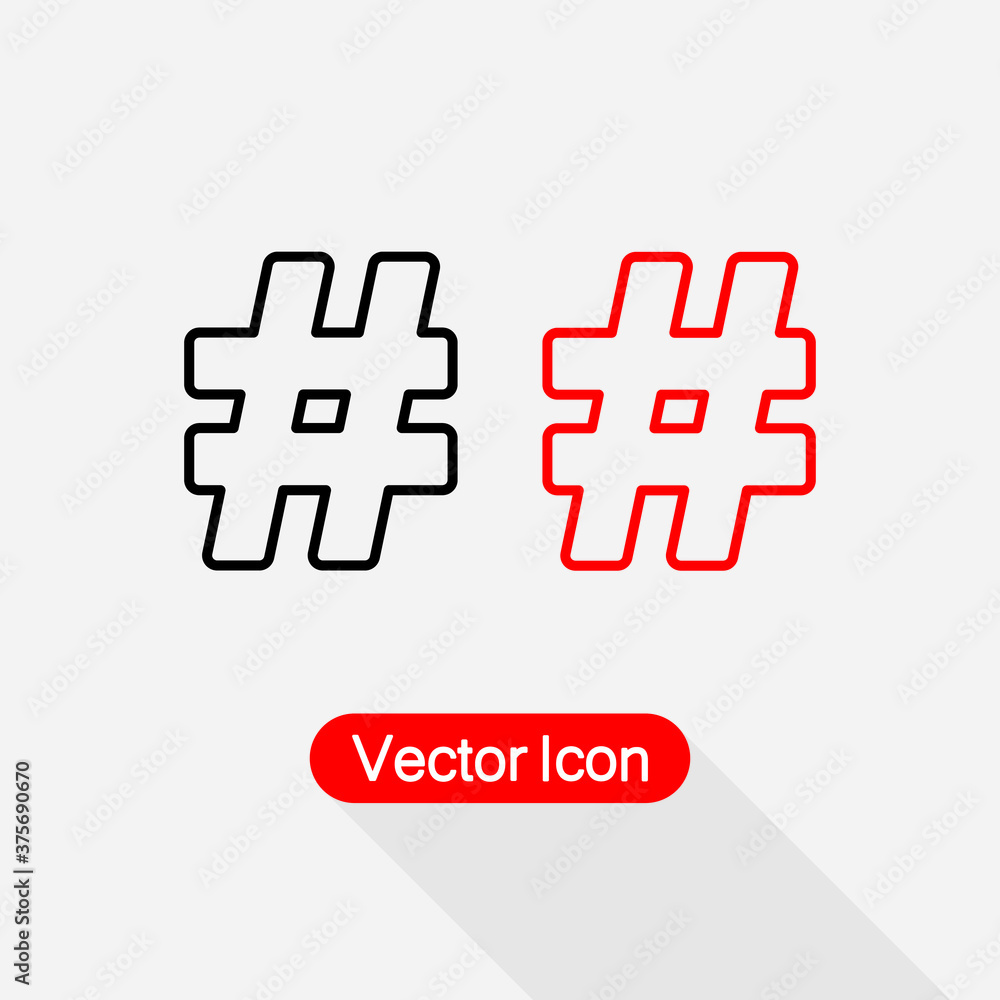 Obraz premium Hashtag Icon vector illustration Eps10