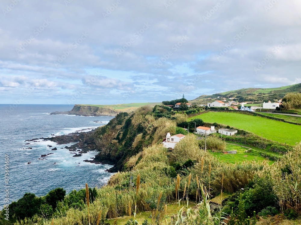 Coastline landscape in Terceira Island, Azores, Portugal Coastline landscape in Terceira Island, Azores, Portugal