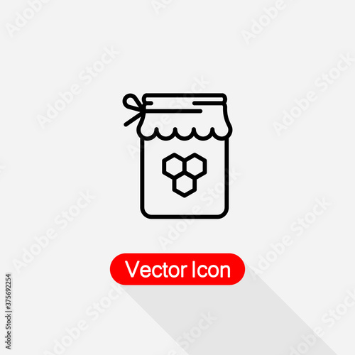 Jar Of Honey Icon,Honey Icon vector illustration Eps10