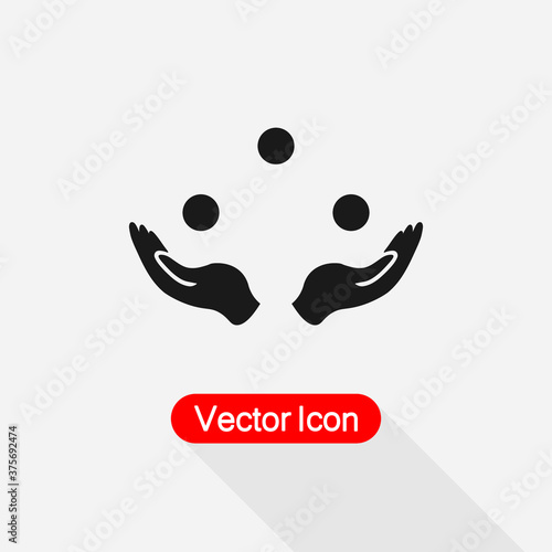 Juggler Hand Icon Vector Illustration Eps10