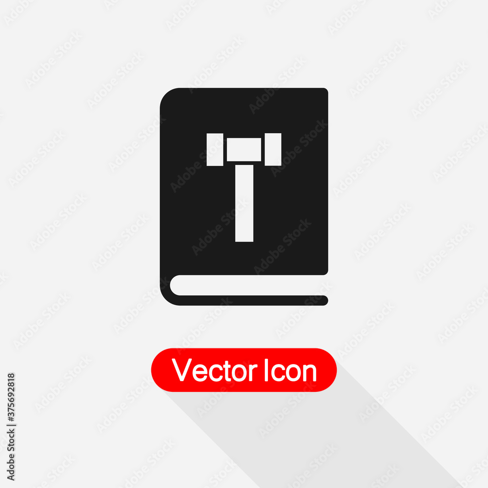 Law Book Icon Vector Illustration Eps10