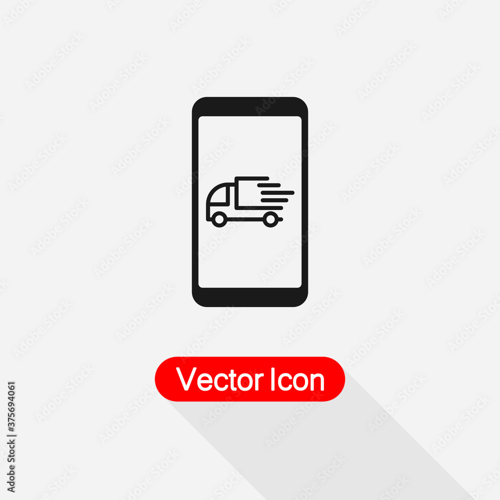 Mobile Delivery Icon Vector Illustration Eps10 Mobile Delivery Icon Vector Illustration Eps10