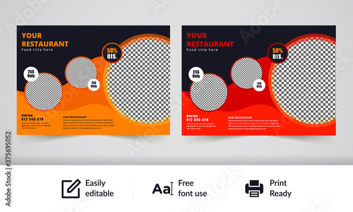 Food Restaurant both page flyer design