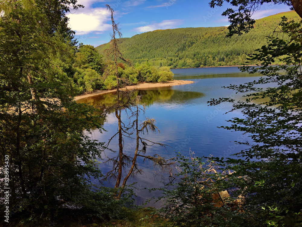 Fototapeta premium A view of Lake Vyrnwy in North Wales