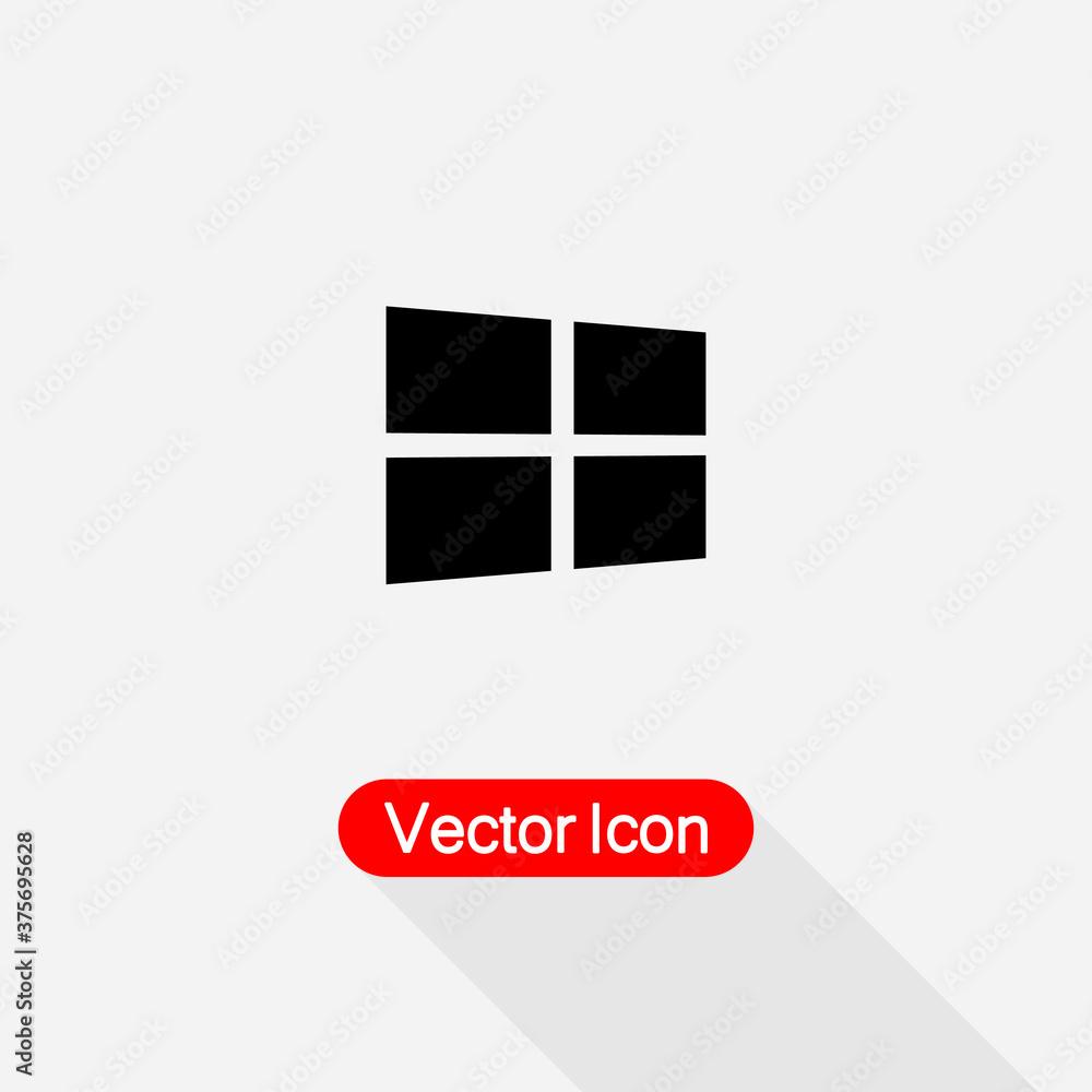 Obraz premium Open Window Icon, Window Icon vector illustration Eps10