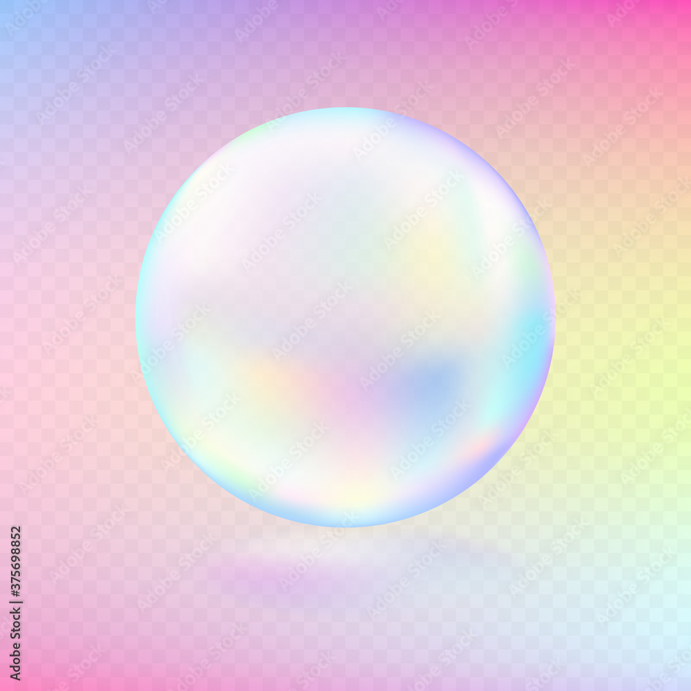 Realistic soap bubble isolated. Realistic soap bubble isolated.