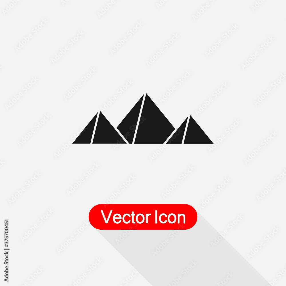 Pyramids Egyptian Icon Vector Illustration Eps10