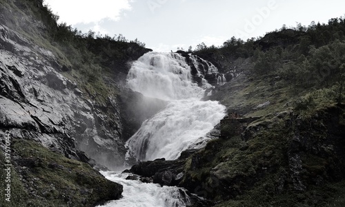 waterfall in the mountains