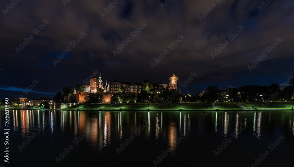 Wawel at night, Cracow, Poland