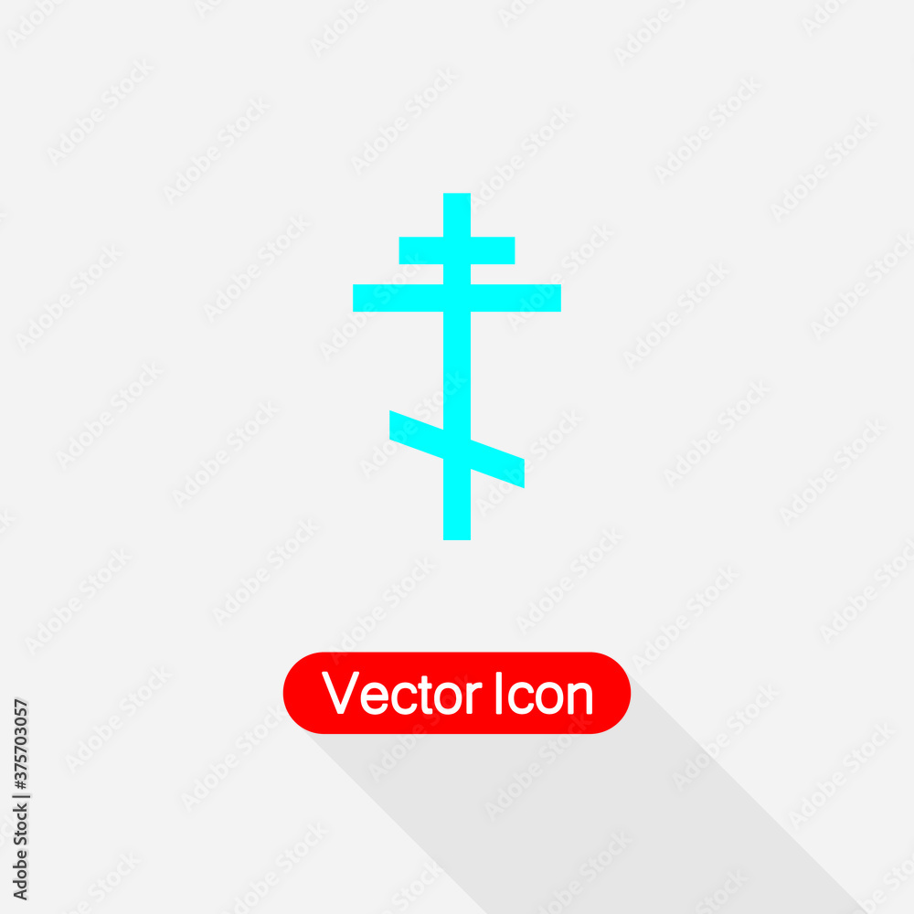 Obraz premium Religious Icon, Cross Icon Vector Illustration Eps10