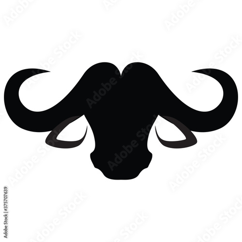 Buffalo head, vector illustration