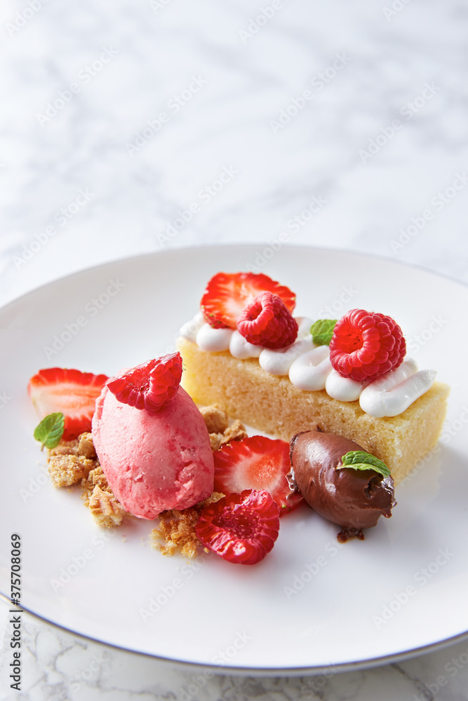 Red berries dessert Red berries dessert