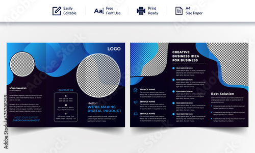 Corporate Business Trifold Brochure design vector
