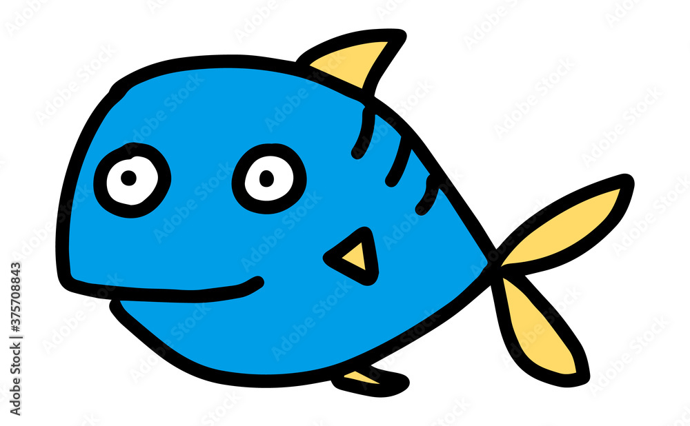 Fish in doodle style. Hand-drawn cute, cartoon, funny fish. Concept of ocean and marine life. Vector illustration isolated on a white background. Fish in doodle style. Hand-drawn cute, cartoon, funny fish. Concept of ocean and marine life. Vector illustration isolated on a white background.
