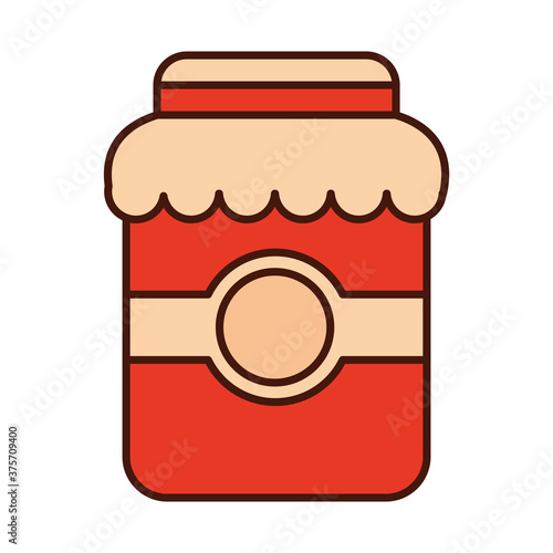 jar jam sweet food preserve fruit line and fill icon