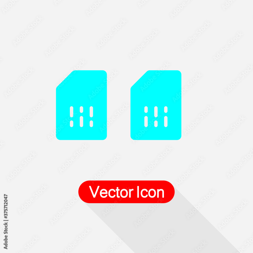 Sim Card Icon Vector Illustration Eps10 Sim Card Icon Vector Illustration Eps10