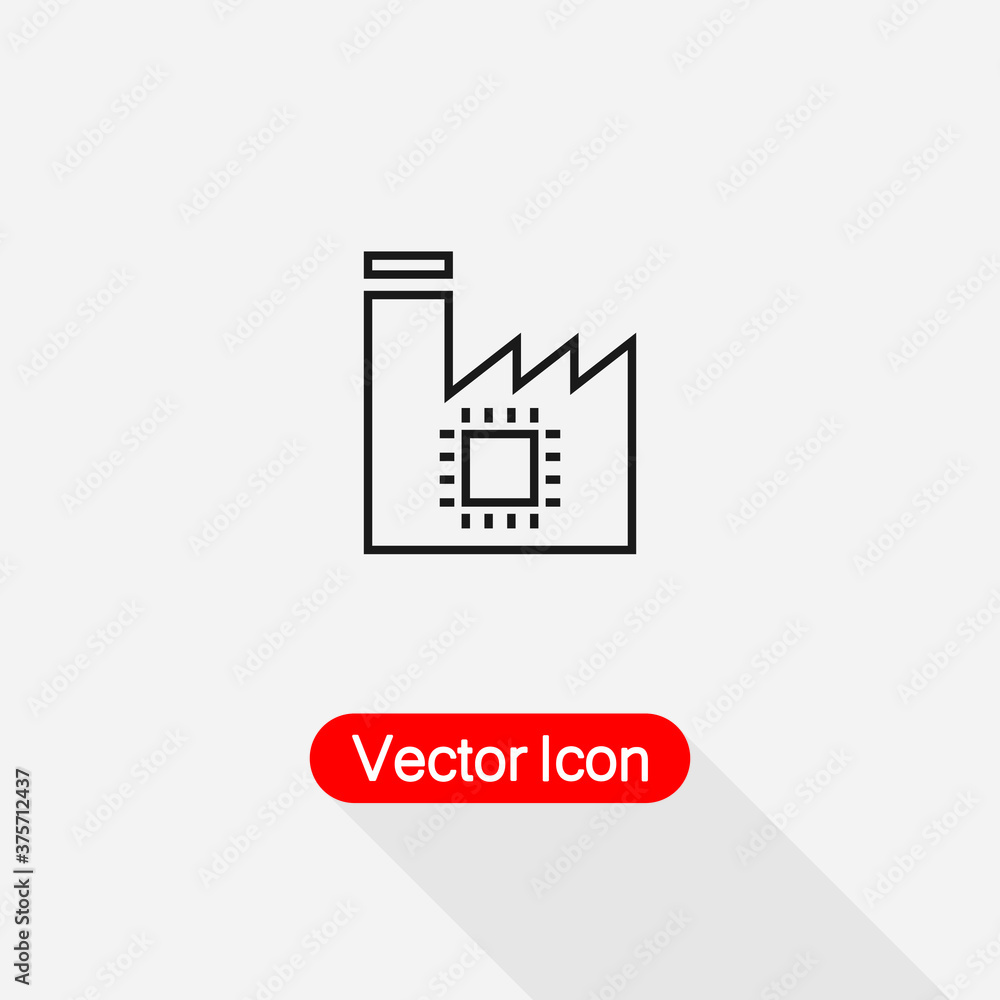 Smart Factory Icon Vector Illustration Eps10 Smart Factory Icon Vector Illustration Eps10