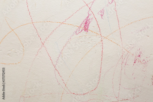 Scratches of pens on white wall dirty, but perfect talents