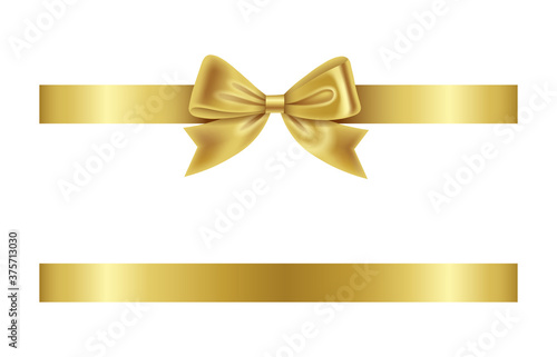 gold ribbon and bow