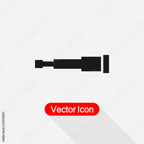 Spyglass Icon, Telescope Icon Vector Illustration Eps10