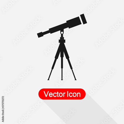 Spyglass Icon, Telescope Icon Vector Illustration Eps10