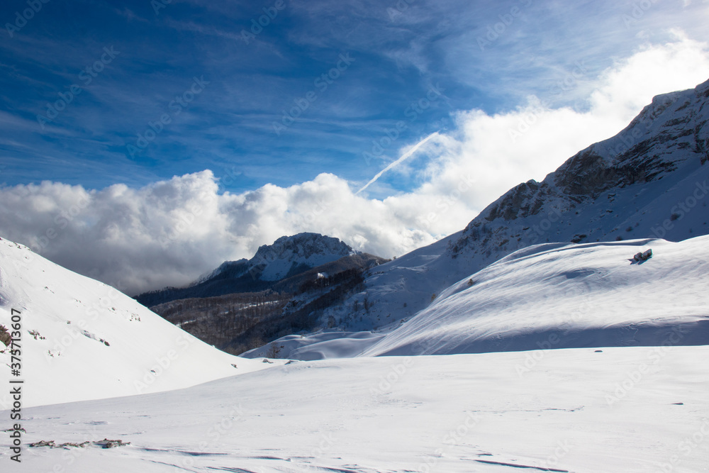 Mountain in Winter covered with snow Mountain in Winter covered with snow