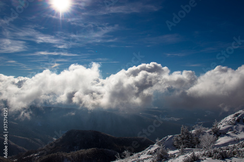 Blue Skies and clouds in winter
