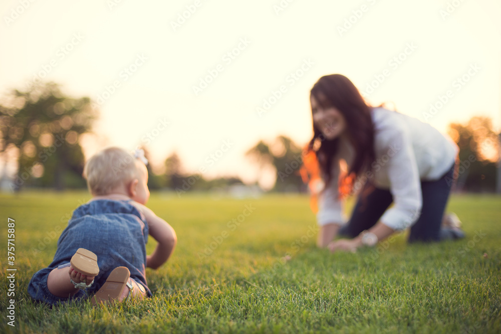 Mother & Daughter Enjoying Nature in Summertime Mother & Daughter Enjoying Nature in Summertime