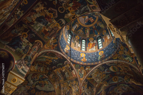 Ortodox church colorful fresco.