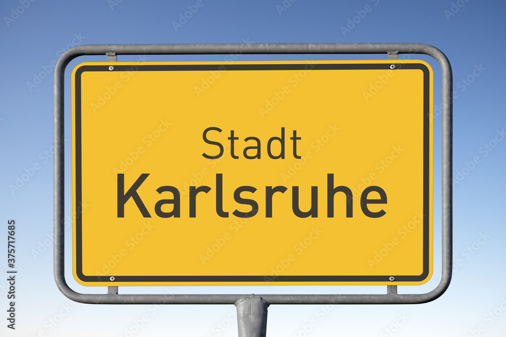Ortstafel Stadt Karlsruhe (Symbolbild)