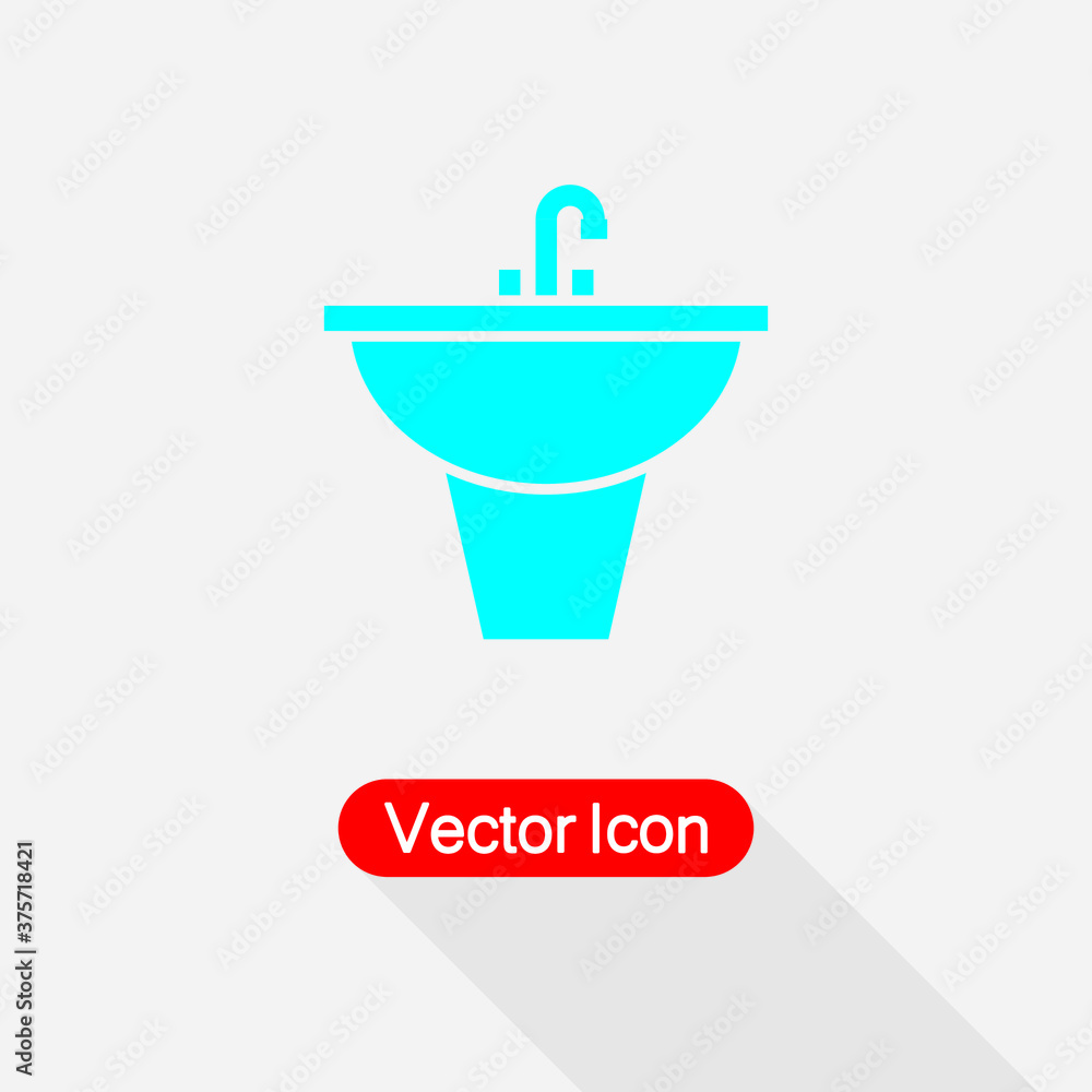 Washbasin Icon Vector Illustration Eps10 Washbasin Icon Vector Illustration Eps10