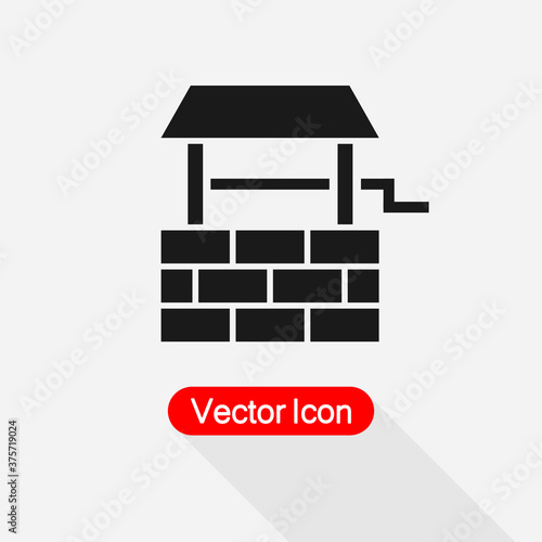 Well Icon sump icon Vector Illustration Eps10