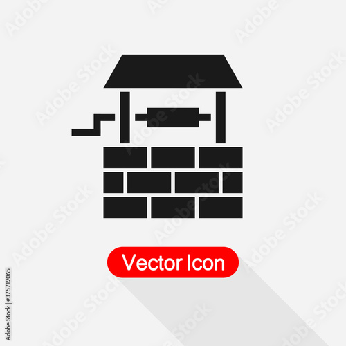 Well Icon sump icon Vector Illustration Eps10