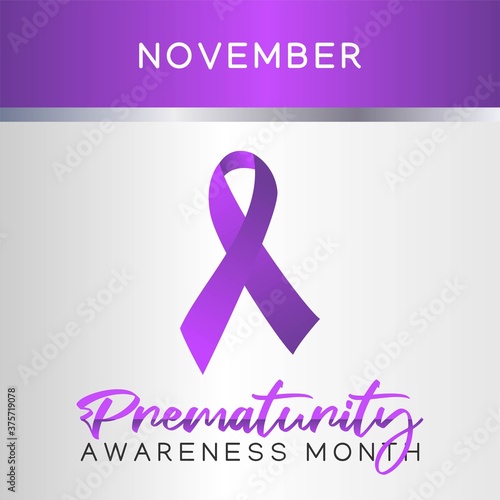 Prematurity awareness month vector illustration
