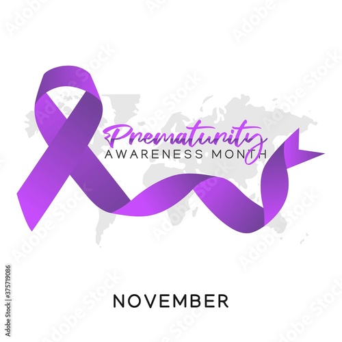 Prematurity awareness month vector illustration