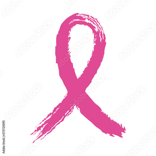 breast cancer awareness month grunge pink ribbon motivation vector