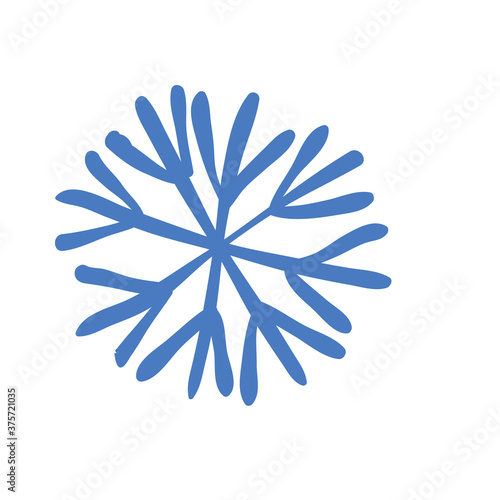 Set of snowflakes, winter holiday decoration. Vector sketch