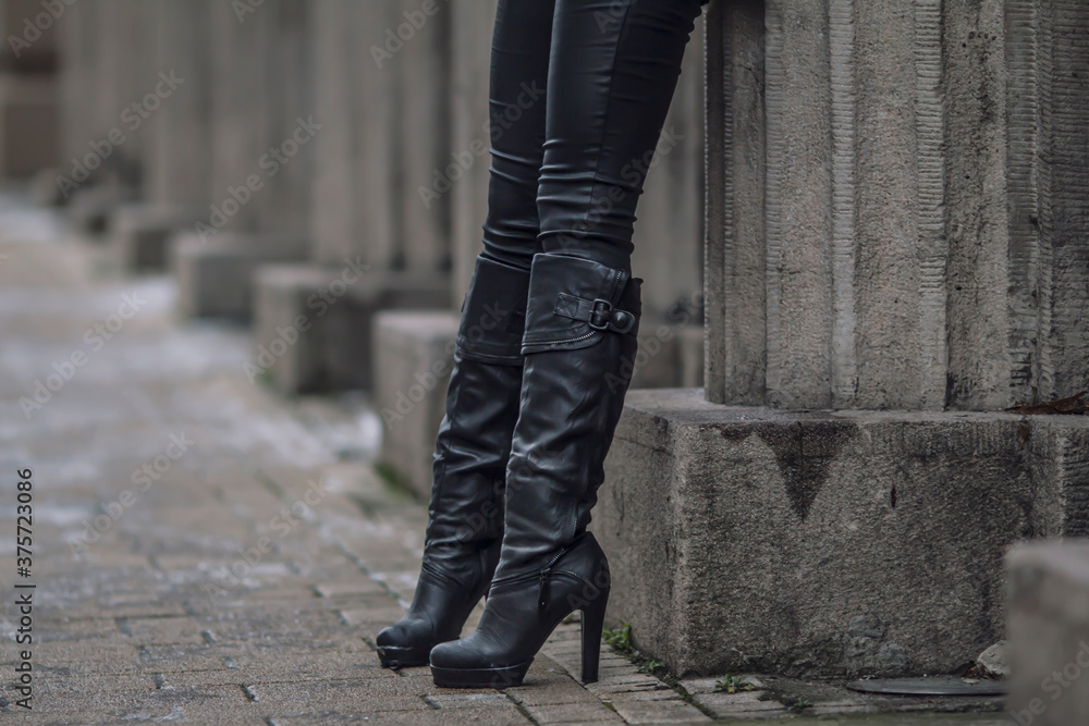 legs portrait, modern girl on the street legs portrait, modern girl on the street